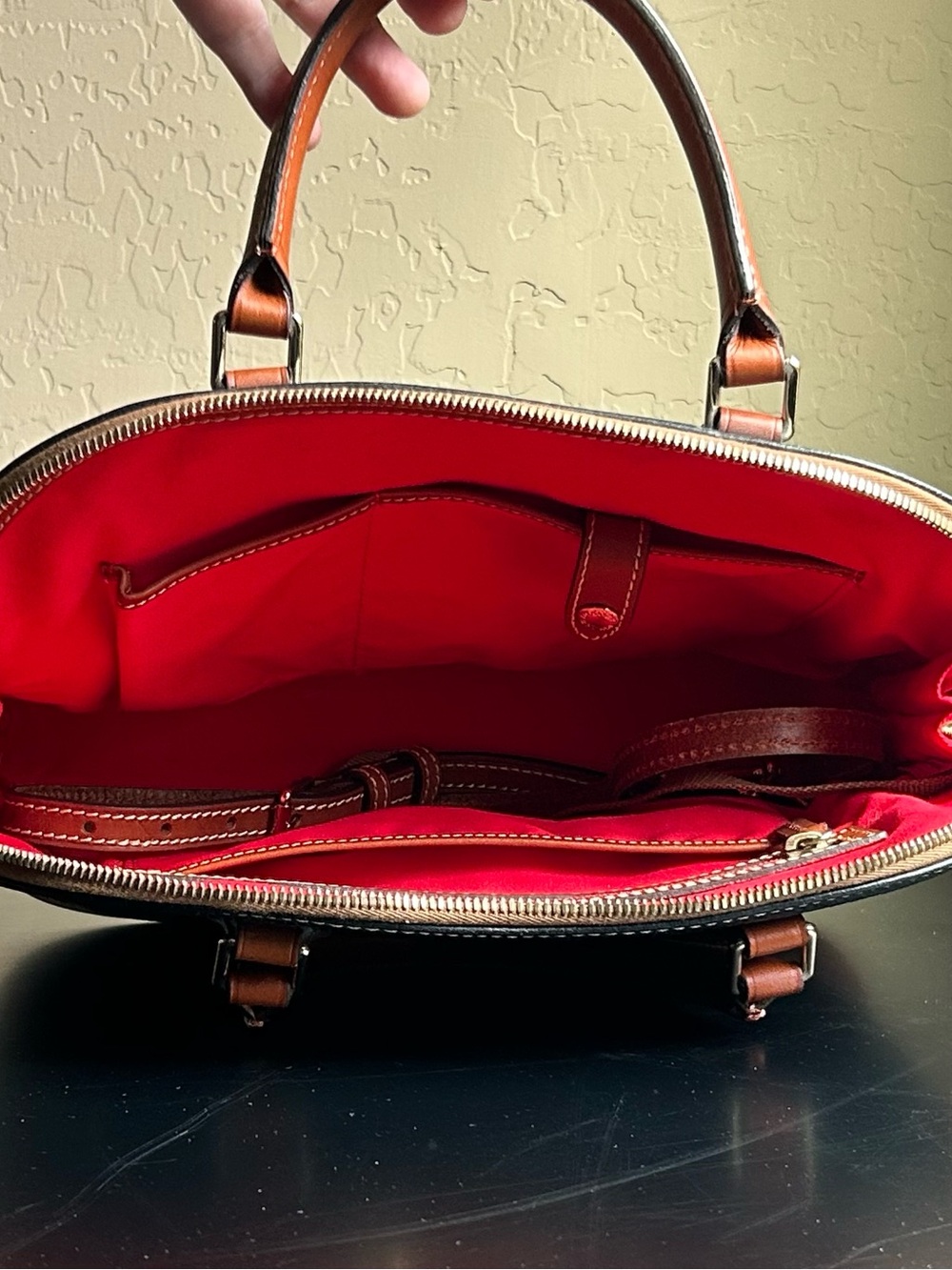 Dooney & Bourke Black Pebble Grain Zip Satchel - Picture 5 of 7